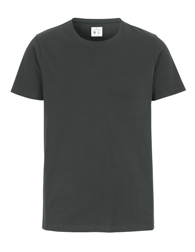 [141026-980-4] STRETCH R-NECK (CHARCOAL, S)