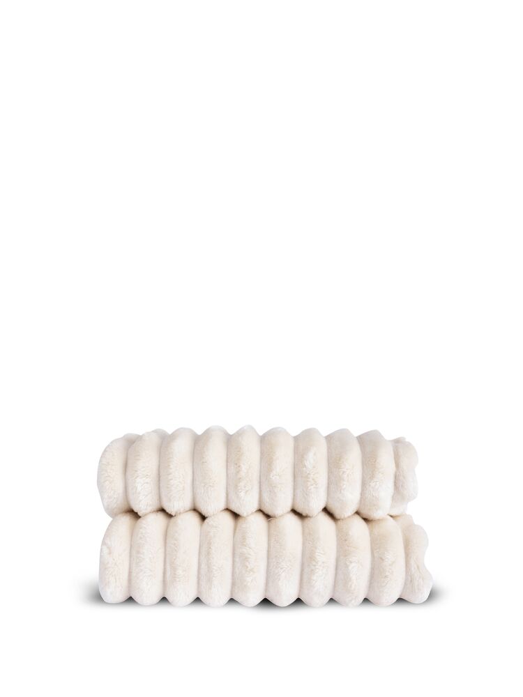 ESTHER REC. FLEECE PLAID, OFF WHITE