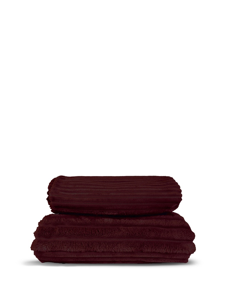 ESTELLA FLEECE PLAID, BORDEAUX