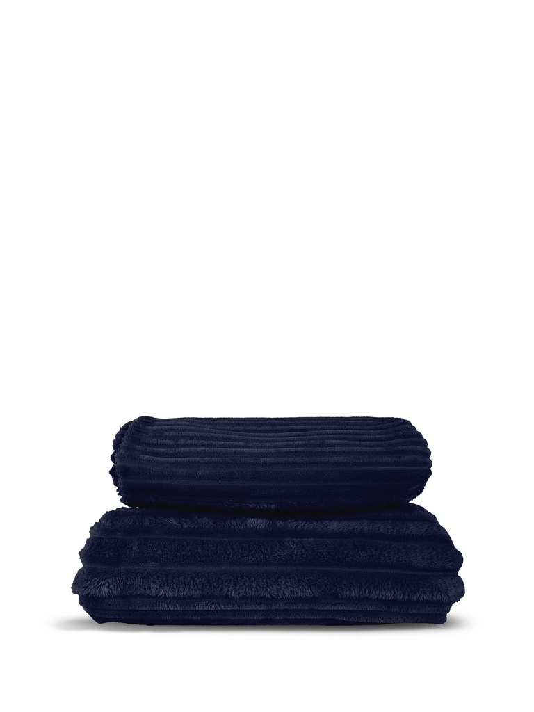 ESTELLA FLEECE PLAID, DARK BLUE