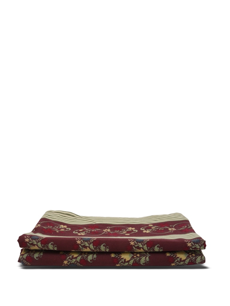 LINNEA TABLE CLOTH, MIXED BORDEAUX