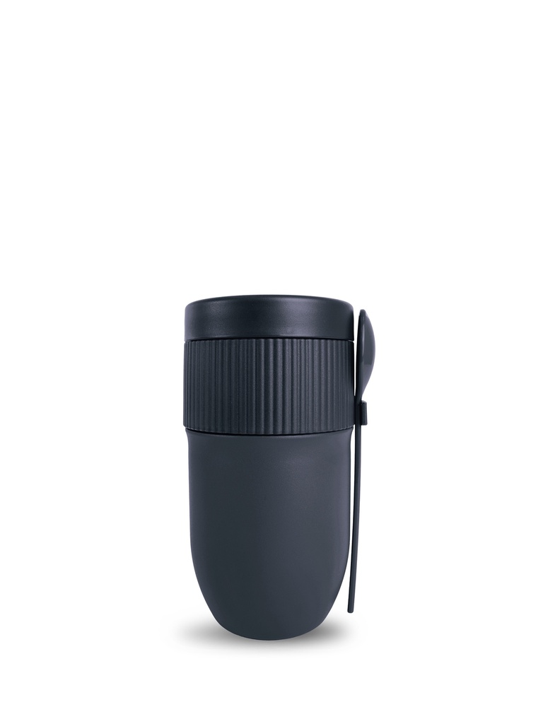 TED THERMAL YOGHURT MUG WITH SPOON, BLUE