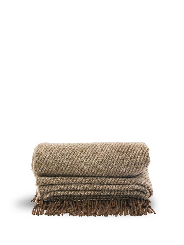 ULLI STRIPE THROW, BROWN