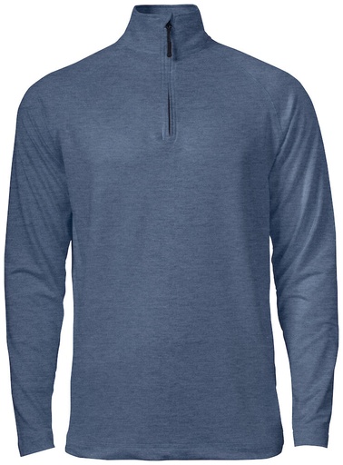 [358400-534-4] COOS BAY HALF ZIP (SLATE BLUE MELANGE, S)