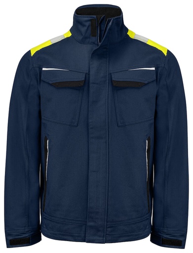 [645437-5810-3] 5437 JACKET COTTON (BLUE/YELLOW, XS)