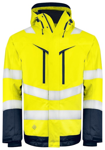 [646453-10-3] 6453 FUNCTIONAL JACKET EN ISO 20471 CLASS 3 (YELLOW/NAVY - 10, XS)