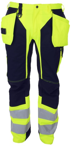 [646513-10-44] 6513 WAISTPANT EN ISO 20471 (YELLOW/NAVY - 10, 44)