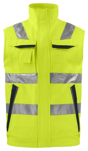 [646711-11-3] 6711 VEST EN ISO 20471 CLASS 2 (YELLOW/BLACK - 11, XS)