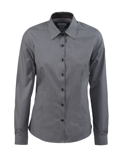 [2902403-951-3] SHIRT RED BOW 24 LADIES (GREY STRIPE, XS)