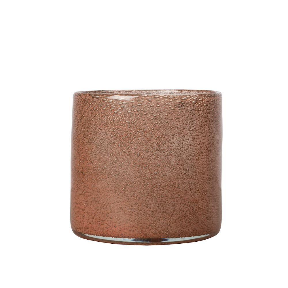 Vase/Candle holder Calore  M, Rusty red