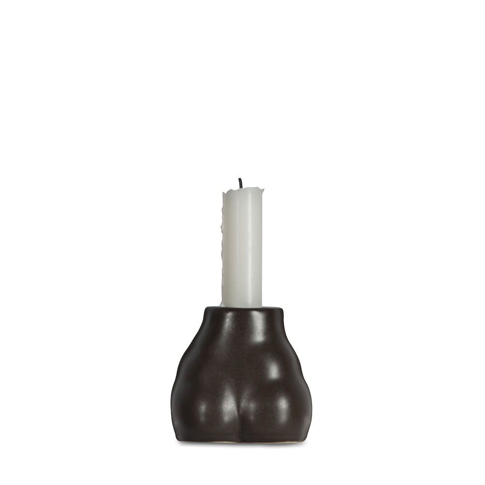 CANDLE HOLDER NATURE, BLACK