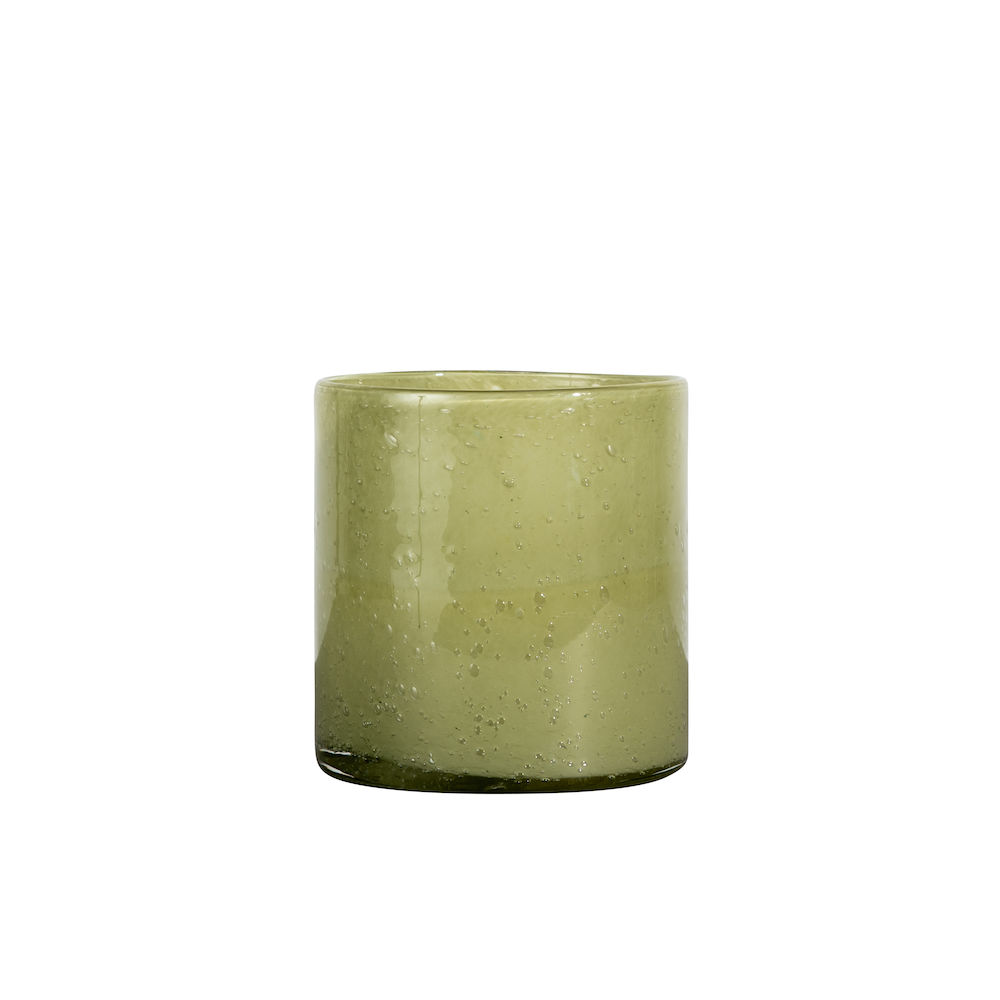 VASE/CANDLE HOLDER CALORE M, GREEN