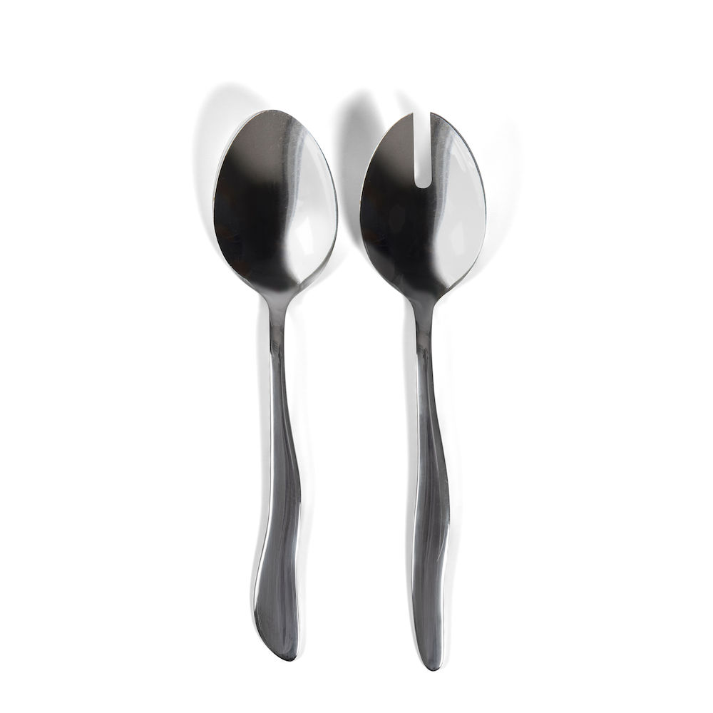 SALAD SERVER SET WAVERLY, SILVER