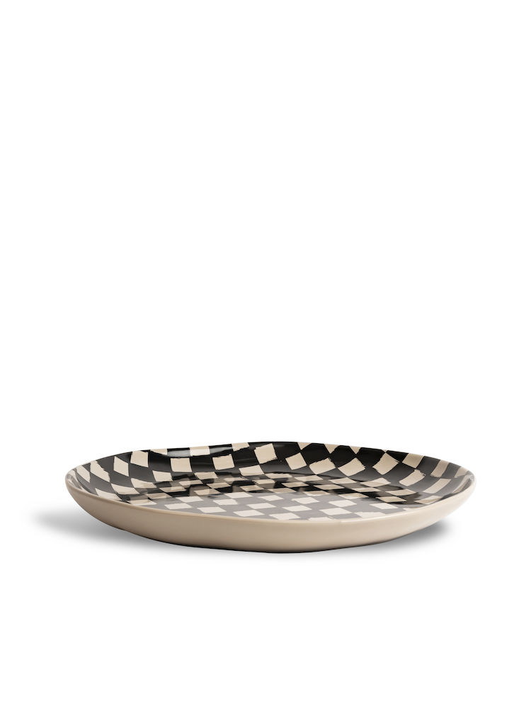 PLATE LEXI, BLACK/BEIGE