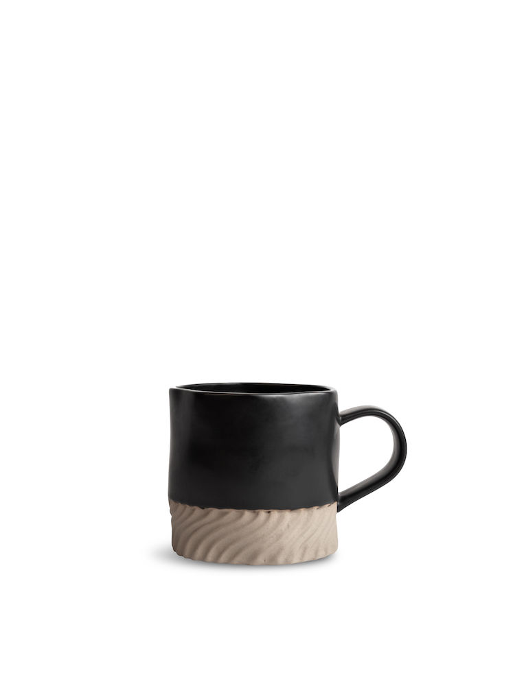 MUG SWIRL, BLACK/BEIGE