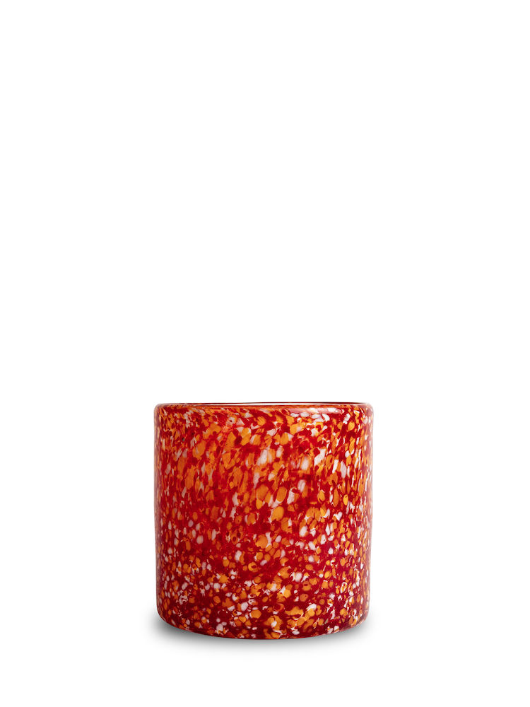 VASE/CANDLE HOLDER CALORE M, RED/ORANGE