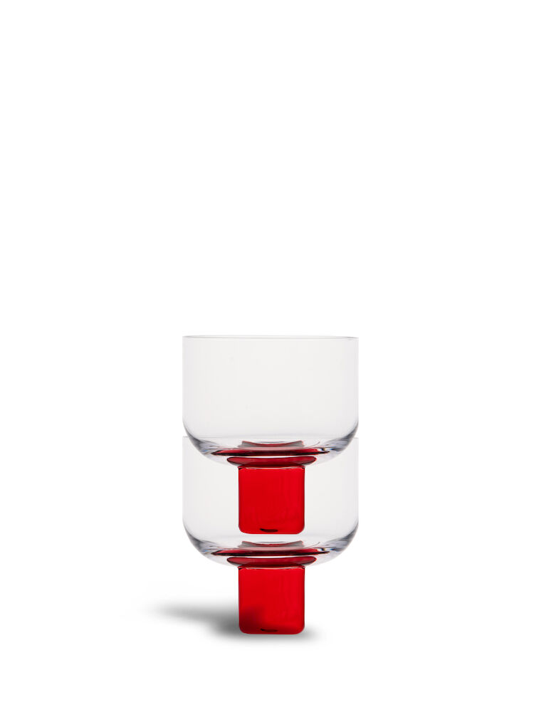 GLASS VICTORIA 2PCS/SET CLEAR/RED