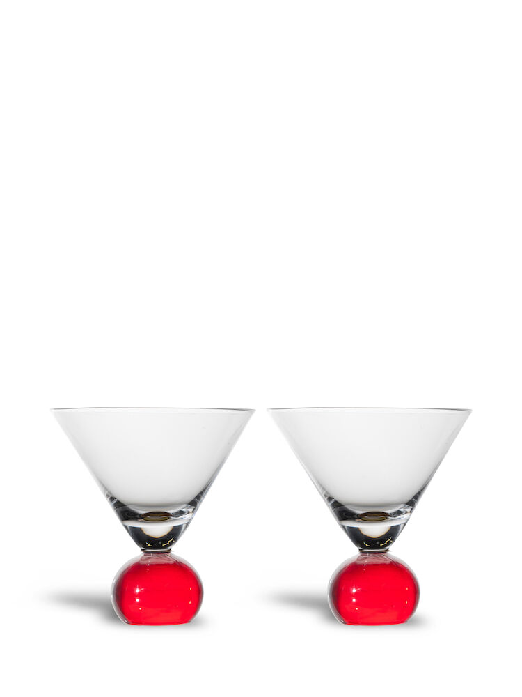 GLASS SPICE 2PCS/SET CLEAR/RED