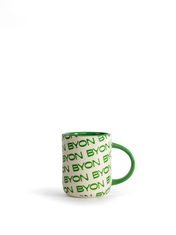 MUG LIZ, GREEN/WHITE