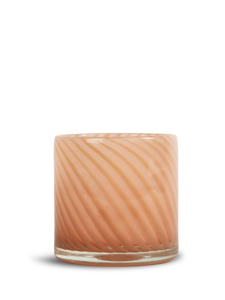 CANDLE HOLDER CALORE M, PINK/BEIGE