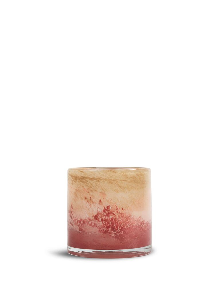 CANDLE HOLDER CALORE FADED XS, PINK/BEIGE/BORDEA