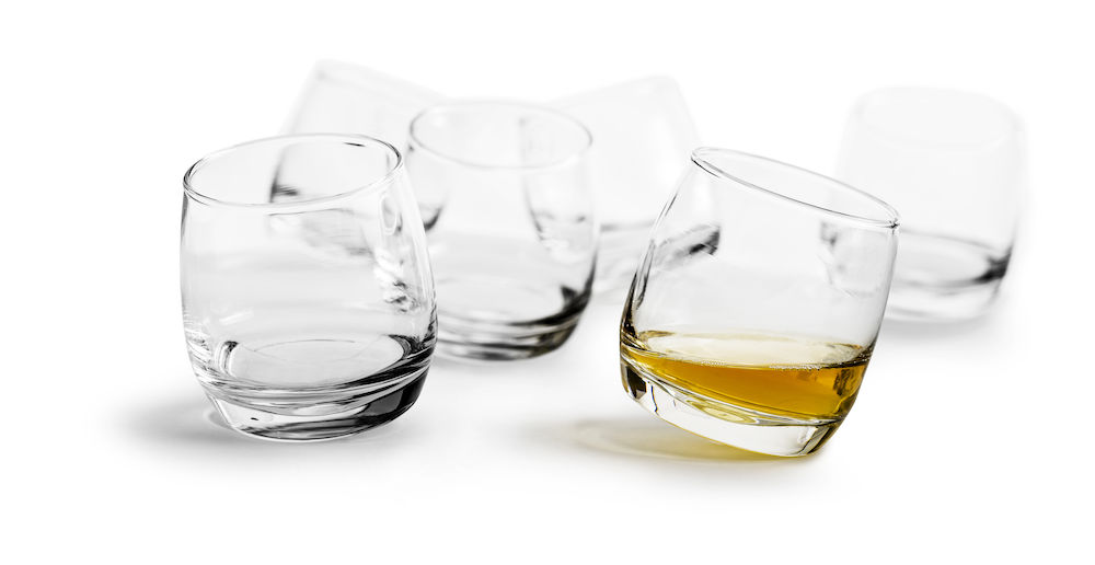 Bar Whiskey glasses, rounded base, 6-pack