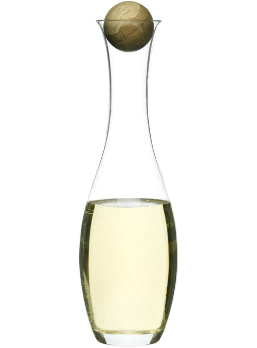 OAK WINE/WATER CARAFE WITH OAK STOPPER