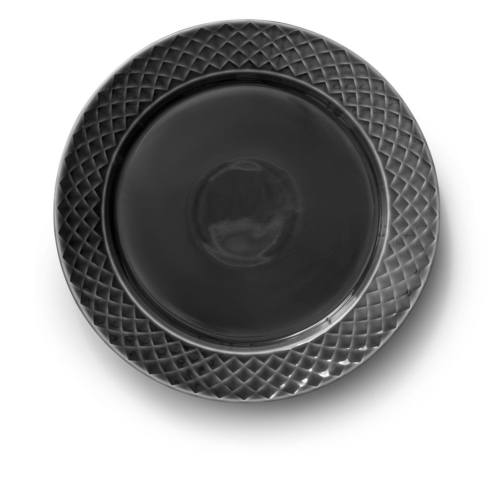 COFFEE &amp; MORE PLATE 27 CM GREY