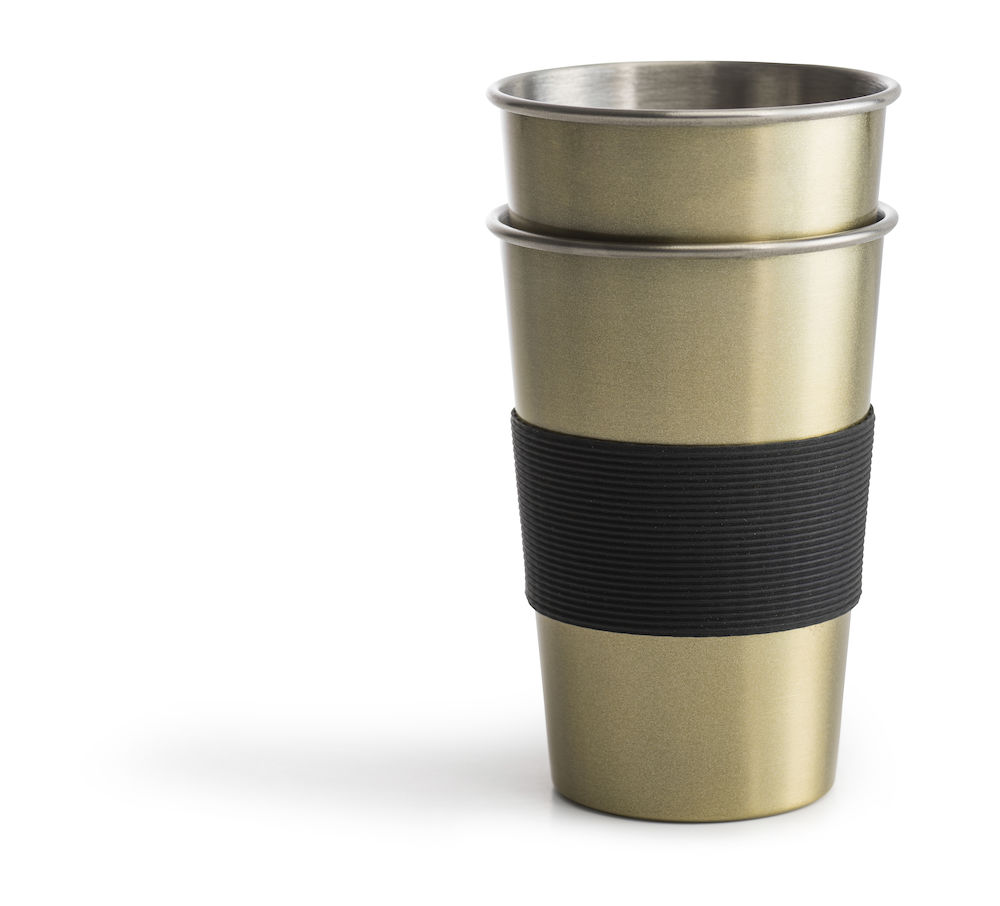 STEEL MUG 50 CL 2-PACK, GOLD