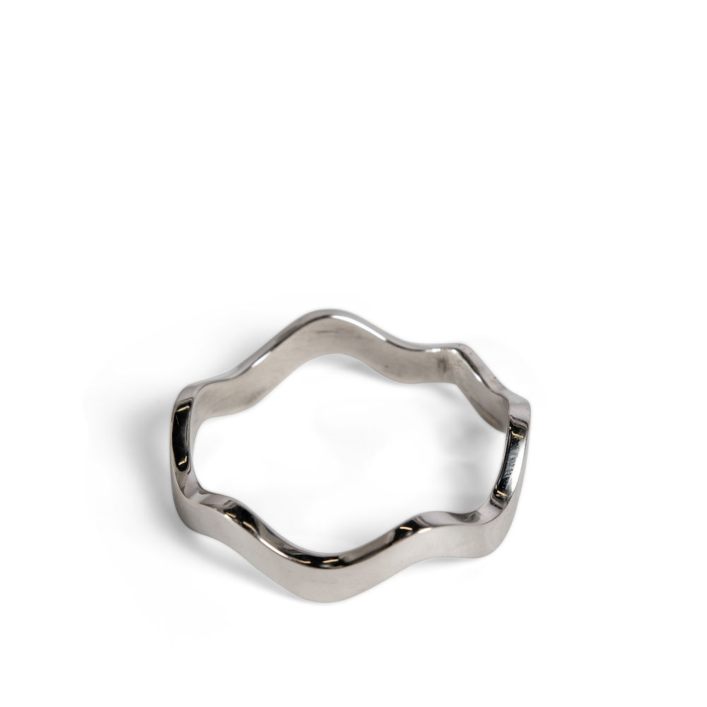 ANNA NAPKIN RING 4-PACK SILVER