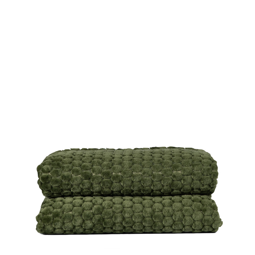 MAJA FLEECE BLANKET, GREEN