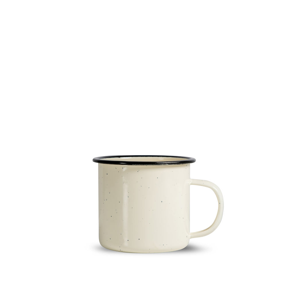 DORIS ENAMEL MUG, BEIGE