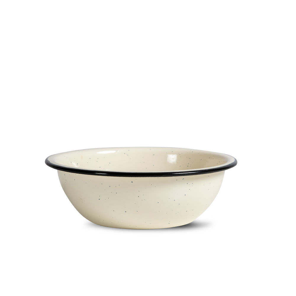 DORIS ENAMEL BOWL, BEIGE