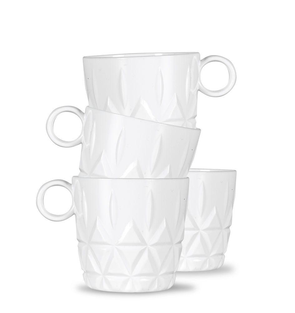 PICNIC COFFEE MUG 4-PCS, WHITE