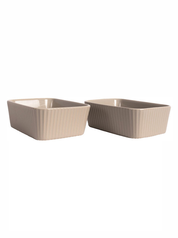 FLORA OVEN DISH MINI 2-PCS, BEIGE