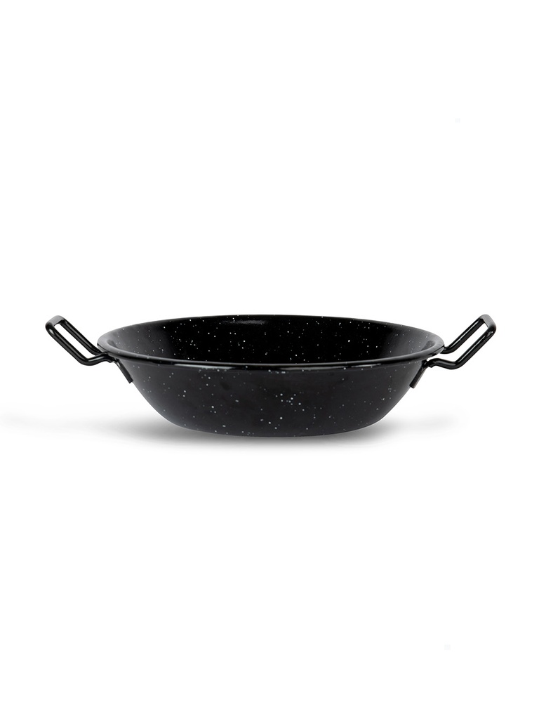 DORIS ENAMEL PAN SMALL, BLACK