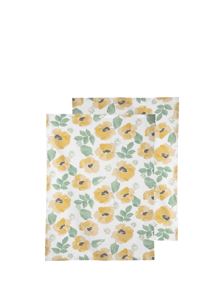 EDEN KITCHEN TOWEL, 2-PCS, MIXED YELLOW