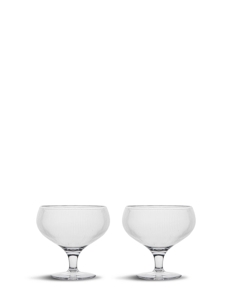 BILLI COUPE GLASS, 2-PCS, CLEAR