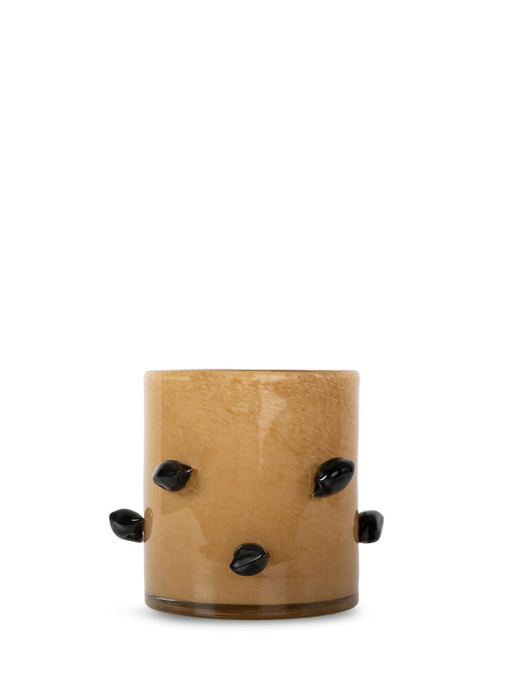 CANDLE HOLDER ARLO M, BEIGE/BLACK