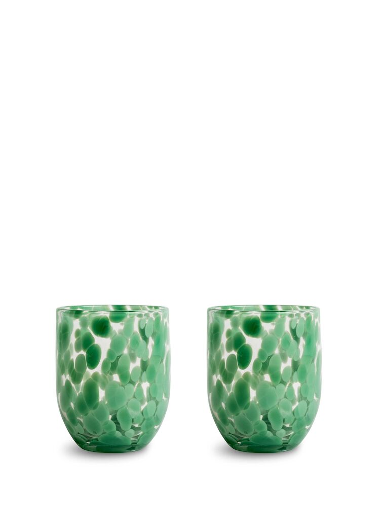 GLASS MESSY 2PCS, GREEN