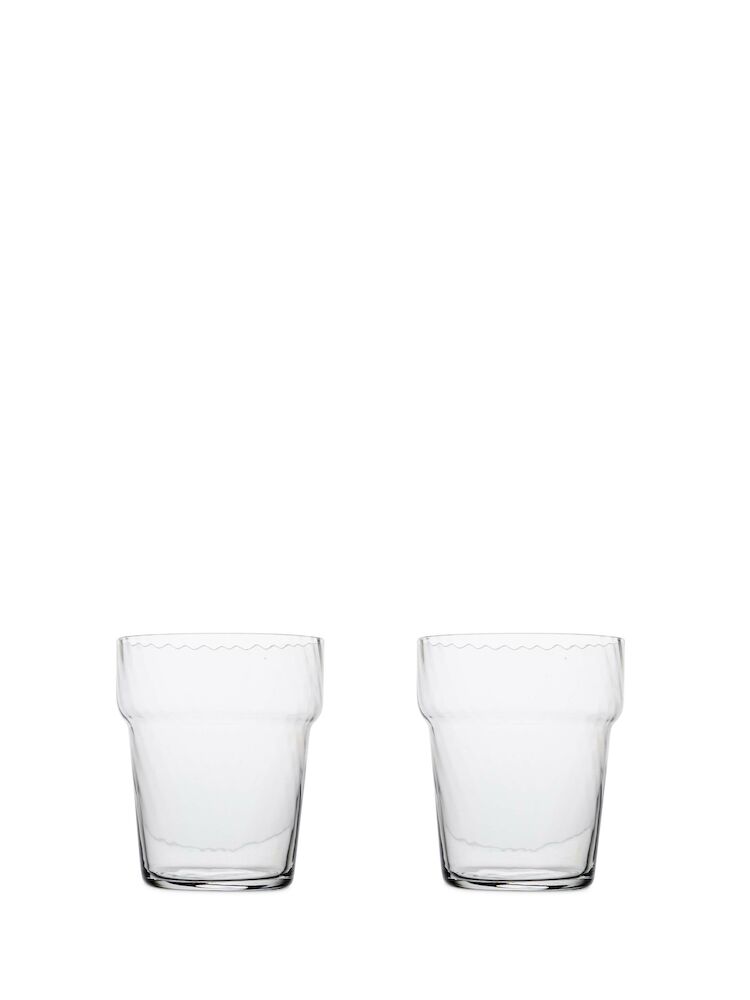 SHORT GLASS OPACITY 2PCS/SET, CLEAR