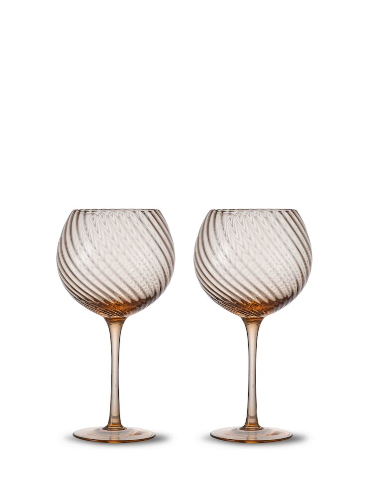 WINE GLASS OPACITY 2PCS/SET, PEACH