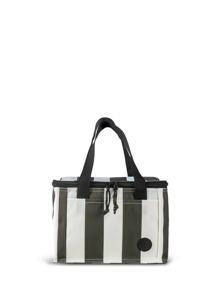CITY STRIPE COOLER BAG SMALL RPET, GREEN/WHITE