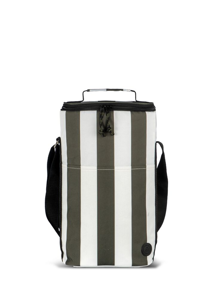 CITY STRIPE COOLER BAG HIGH RPET, GREEN/WHITE