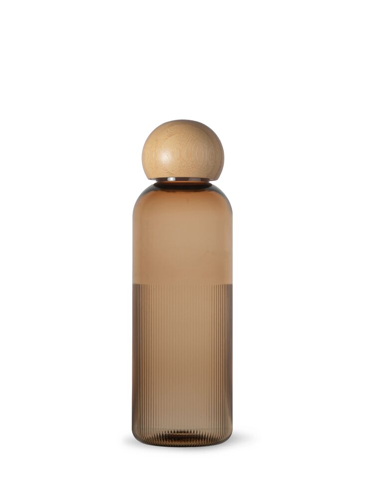 TURE WATER BOTTLE, FUDGE/BAMBOO