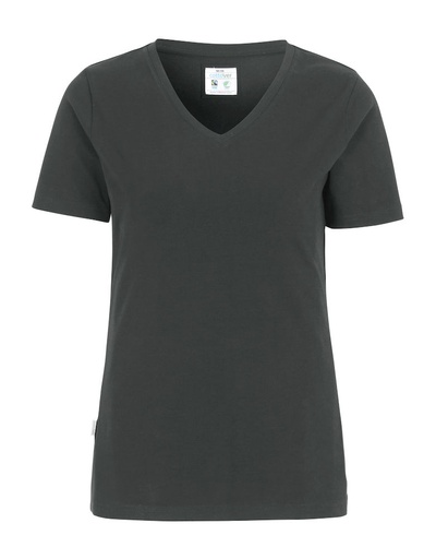 [141025-980-3] STRETCH V-NECK LADY (CHARCOAL, XS)