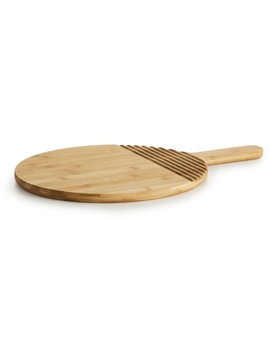 [5018056] CUTTING & SERVING BOARD ROUND, BAMBOO