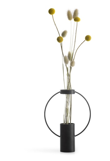 [5018034] MOON VASE MATTE BLACK SMALL