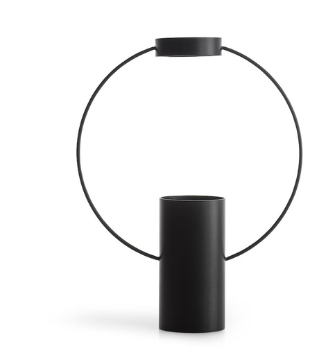 [5018035] MOON VASE BLACK LARGE