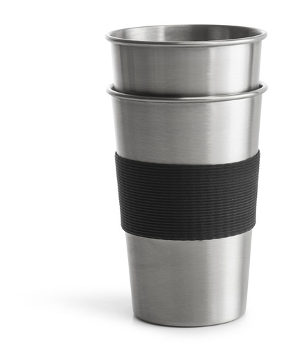 [5018184] STEEL MUG SILVER 2-PACK 50 CL